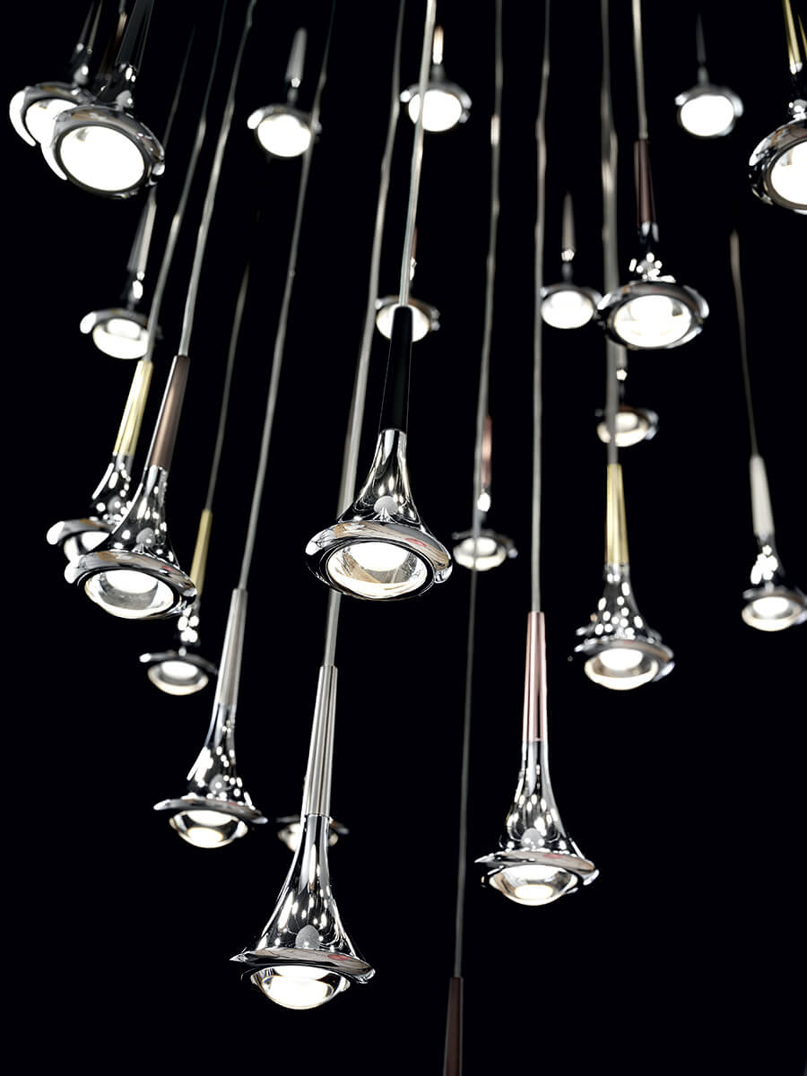 Rain, design by Andrea Tosetto, Suspension Lamp